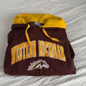 Stadium Athletics Brown and Yellow Hoodie